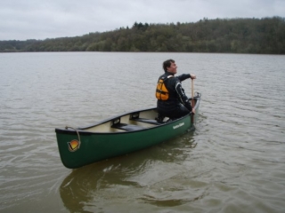 One Man Canoeing